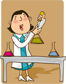 Chemistry technician cartoon